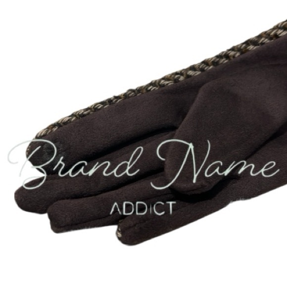 London Fog Collection Faux Fur Designer Glove Set - Picture 4 of 5